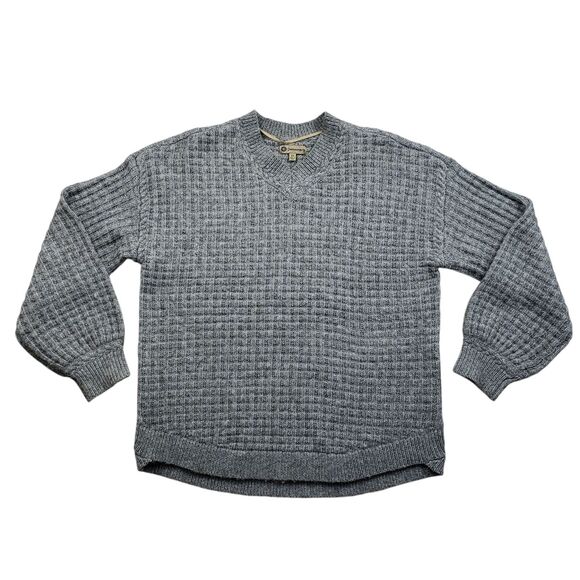 Democracy Sweater Womens XS Gray Cable Knit Pullover Long Sleeve - Picture 1 of 8